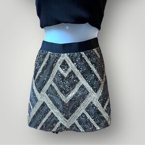 AI Authentic Icon Mini Sequin Skirt